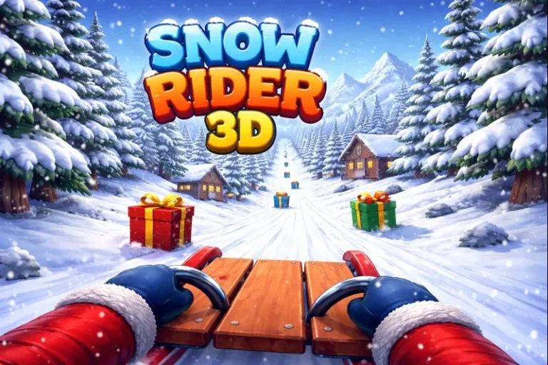 Snowy adventure on the sled