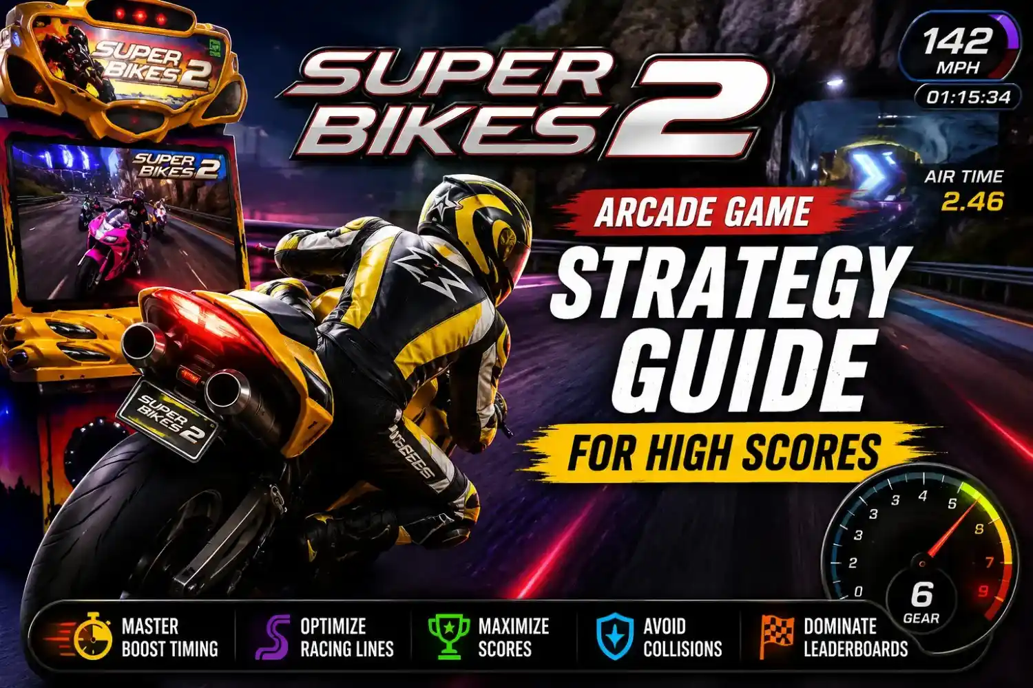Super Bikes 2 Arcade Game Strategy Guide for High Scores